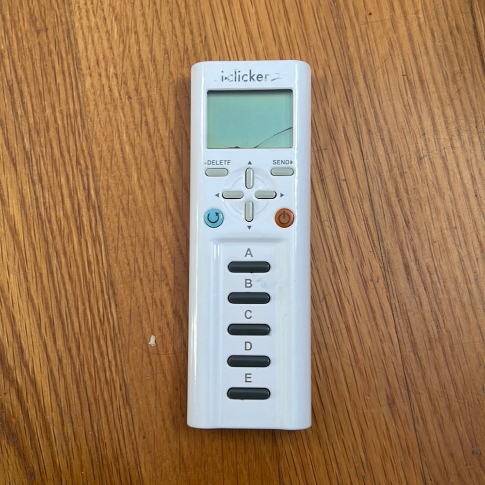 Used and cracked iclicker2. Still works!